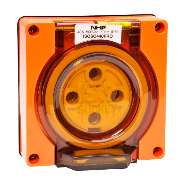 Iso Threaded Power Outlet Iso Socket outlet 4 pin 40A 500V — Scott Electrical