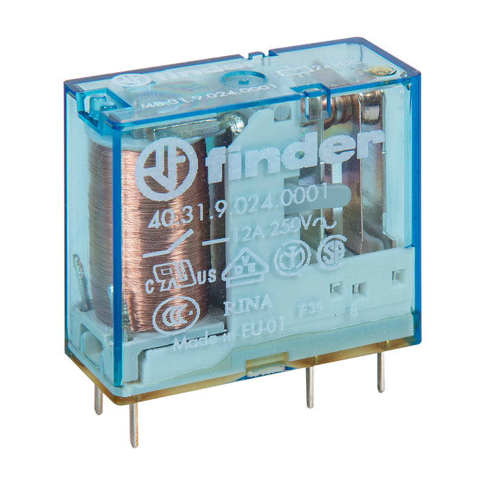 Finder Miniature PCB Relay 10A 1C/O 24VDC Coil