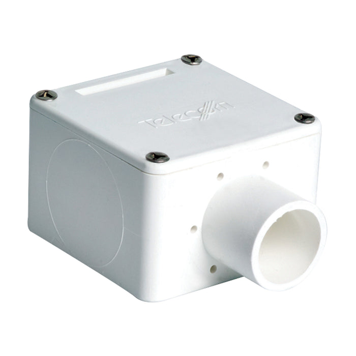Marley Telecom Junct box 20mm duct 1 way Whi TCJ.B