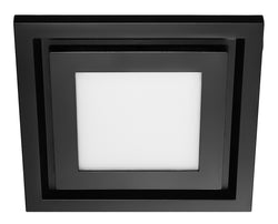 Manrose Designer Contour System 200 200mm Square Fascia & LED Black Simx