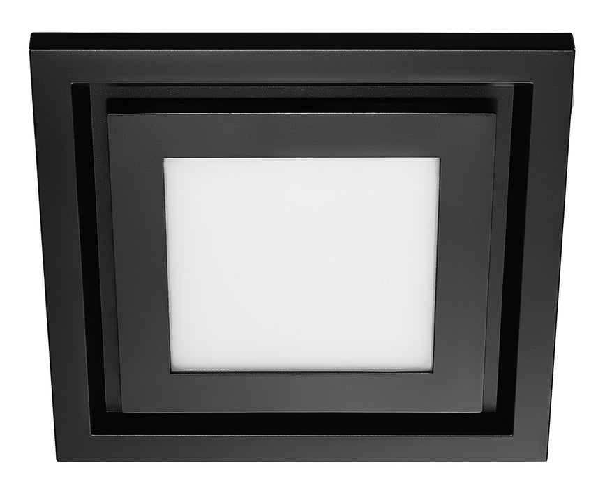 Manrose Designer Contour System 200 200mm Square Fascia & LED Black Simx