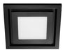 Manrose Designer Contour System 200 200mm Square Fascia & LED Black Simx