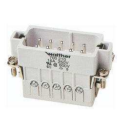 Walther-Werke Male Insert - 10 Pole - Screw connection with Wire G