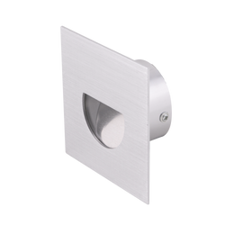 Glight SQUARE RECESSED STAIR LIGHT 3000K ANODISED SILVER