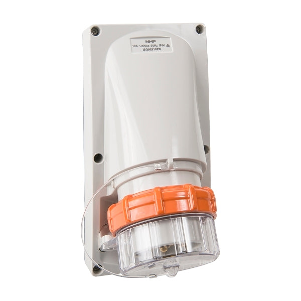Iso APPLIANCE INLET 5 ROUND PINS 10A 500V AC GREY LESS BACK BOX — Scott ...