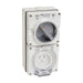 Iso SW OUTLET 2 FLAT PINS 1 ROUND EARTH 10A 250V AC GY 38mm BASE