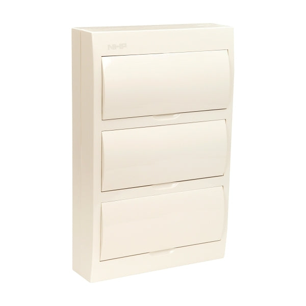 NHP MOD6 Dis board 36 way sur wh door — Scott Electrical