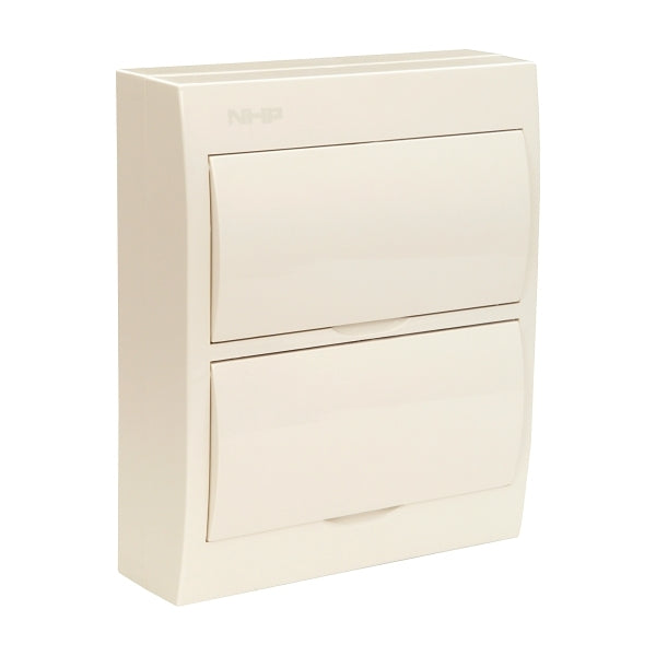 NHP MOD6 Dis board 24 way sur wh door — Scott Electrical