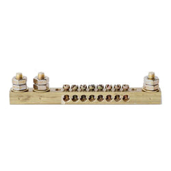 Teubel Neutral bar 8 way three stud 6mm Pitch