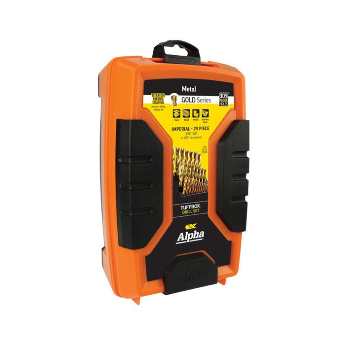 Trucut Alpha Tuff Box Drill Case Imperial 1/16-1/2