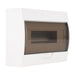 NHP MOD6 LOADCENTRE 12 WAY DIN SURFACE TRANSPARENT DOOR