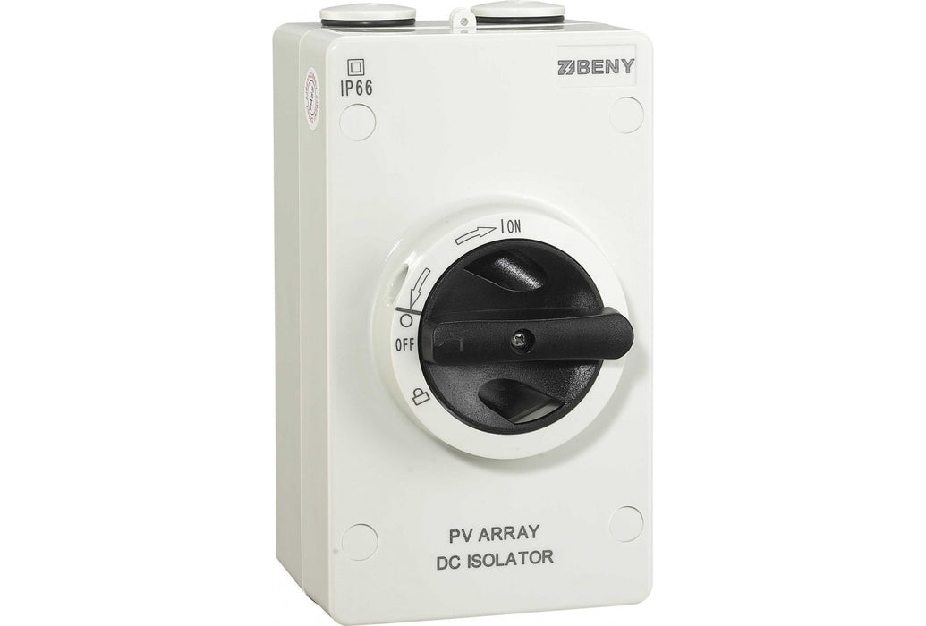 BENY 4 POLE 32A 1000V PV SWITCH ENCLOSURE