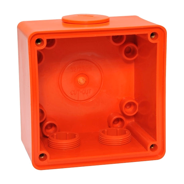 Iso Enclosure 1 gang RES ORANGE