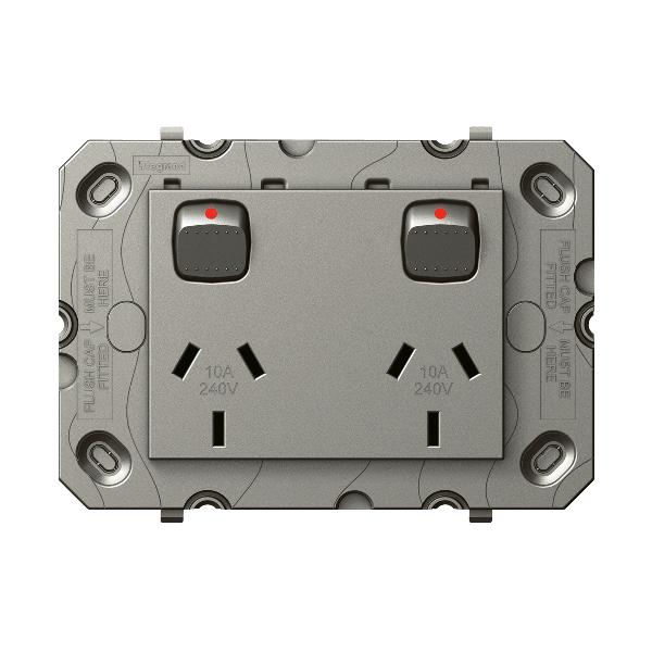 Legrand Arteor Double outlet 10A sw GPO Mag