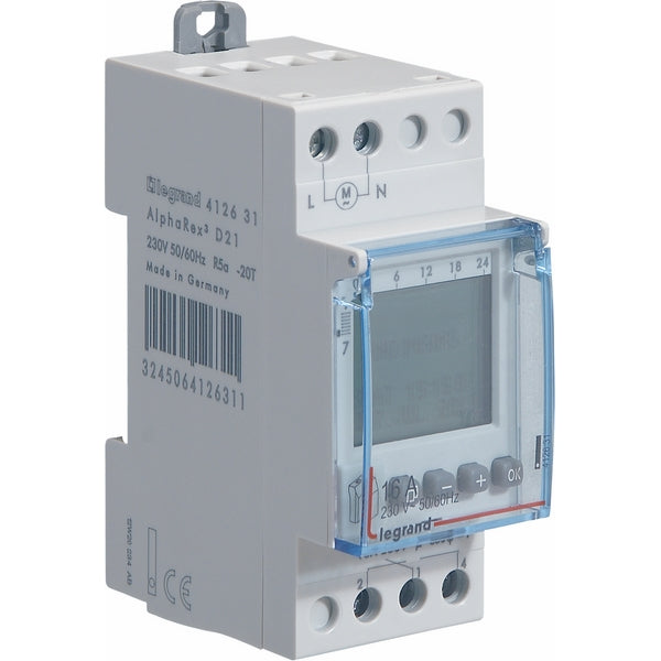 Legrand HPM DIGITAL WEEKLY TIME SWITCH 1 CHANNEL 16A 230V 6 YEAR RESERVE