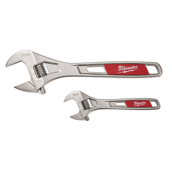 Milwaukee Wrench Adjustable 254mm & 152mm Set 2pc
