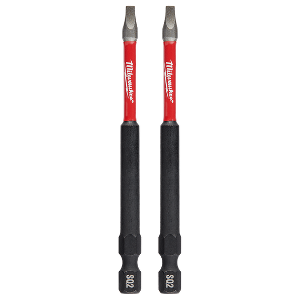 Milwaukee Screwdriver Bit Square SQ2 89mm 1/4" Hex 2-Pack