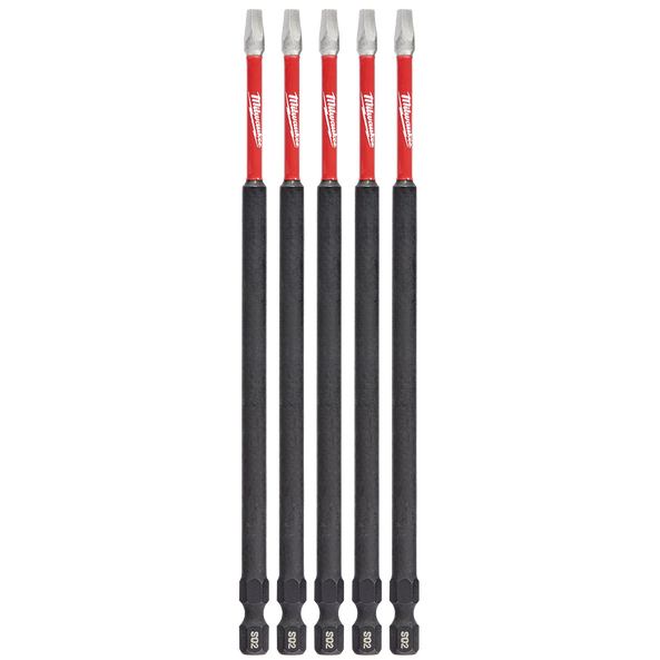 Milwaukee Screwdriver Bit Square SQ2 150mm 1/4" Hex 5-Pack