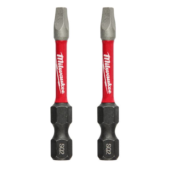 Milwaukee Screwdriver Bit Square SQ2 50mm 1/4" Hex 2-Pack