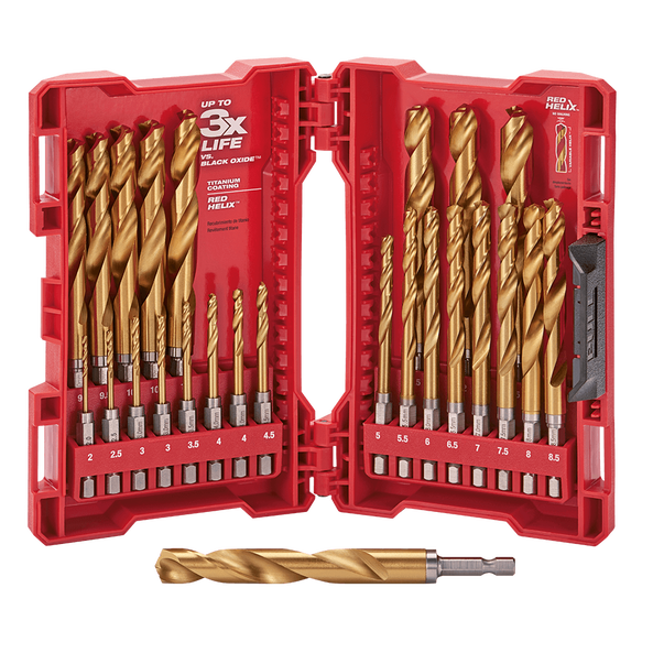 Milwaukee Drill Bit Set Titanium 1/4" Hex 25pc