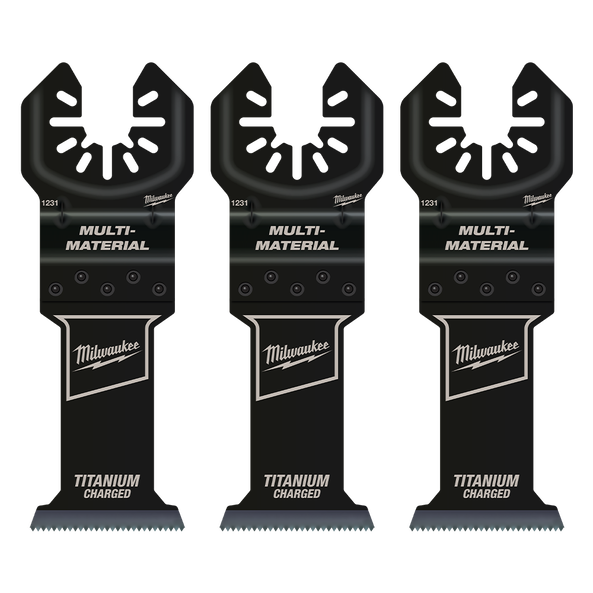 Milwaukee Multi-Tool Blade Multi Material Titanium 3-Pack