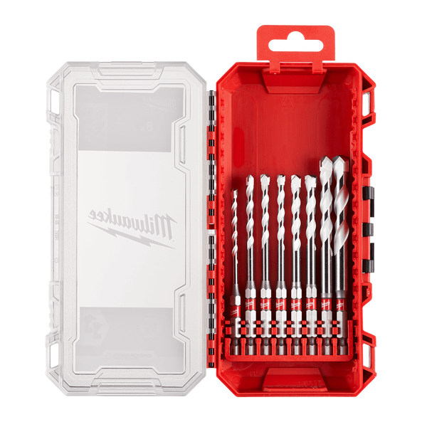 Milwaukee Drill Bit Set Multi Material 1/4" Hex 8pc