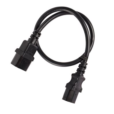 4Cabling 2m IEC C13 to C14 Extension Cable M-F Black