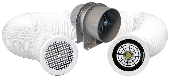 Manrose 150MM EL150S EXTRACT-A-LED FAN KIT STD Simx