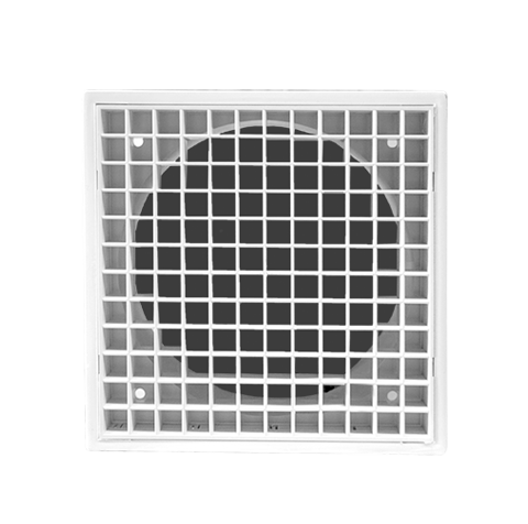 Manrose 100mm Eggcrate Grille-White Bagged H/Car Simx