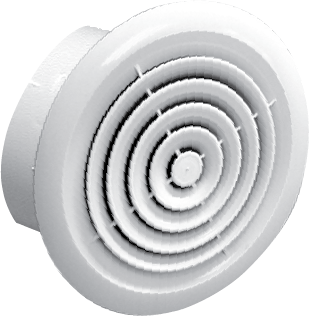 Manrose 100mm Circularcular Ceiling Grille White Simx