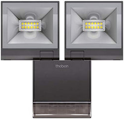 Theben theLeda S20 BK 2xLED Spotlight & PIR Black 180 20W IP55