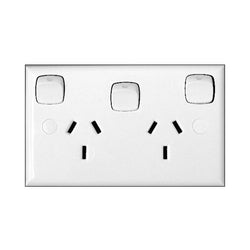 Legrand HPM Double outlet 10A & sw H White
