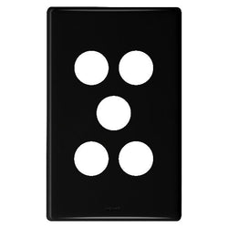 Legrand HPM ED 5 GANG COVERPLATE BLACK