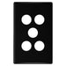 Legrand HPM ED 5 GANG COVERPLATE BLACK