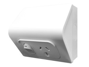 Vynco Metro Outdoor  S/G EXT MET P/P HOR 1G 10A DEEP WHT