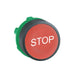 Schneider Telemecanique Pushbutton Head 22mm Flush Spring Red Marked STOP