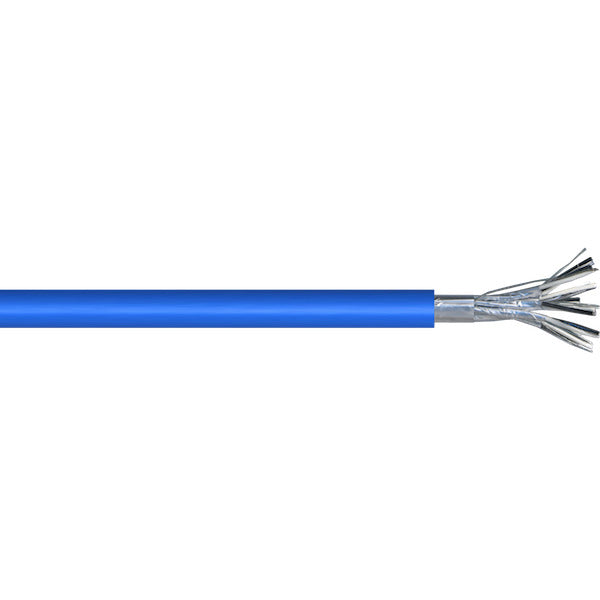 Firstflex 10 PAIR x 1.5mm SPVC OVERALL & INDIVIDUAL FOIL SCREEN BLUE Cable