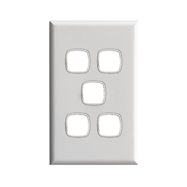Legrand HPM Grid & plate only 5 gang White
