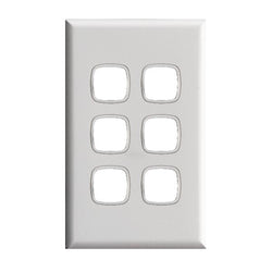 Legrand HPM Grid & plate only 6 gang White