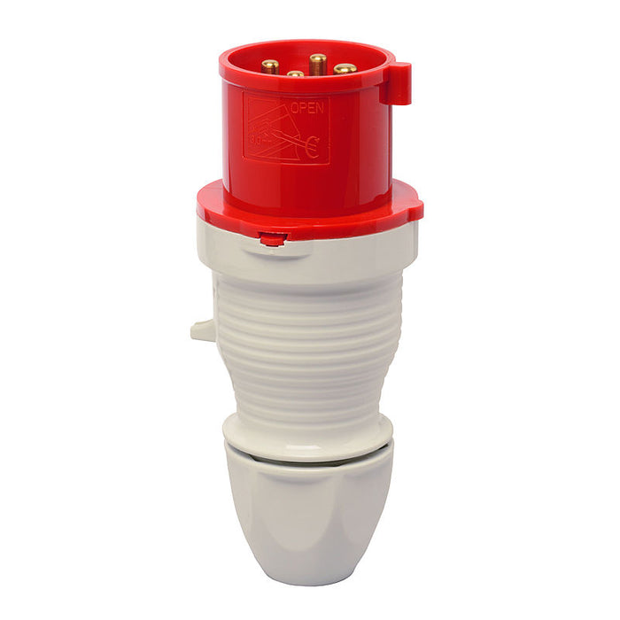 Walther-Werke CeeTyp IP44 Plug - 32 Amp, 4 Pole, 415VAC, Red
