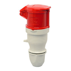 Walther-Werke CeeTyp IP44 Coupler - 32 Amp, 4 Pole, 415VAC, Red