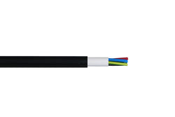 Firstflex 2.5mm 5 core rubber flex Black