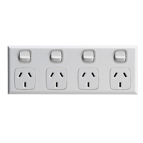 Legrand HPM Four outlet 10A horizontal Whi