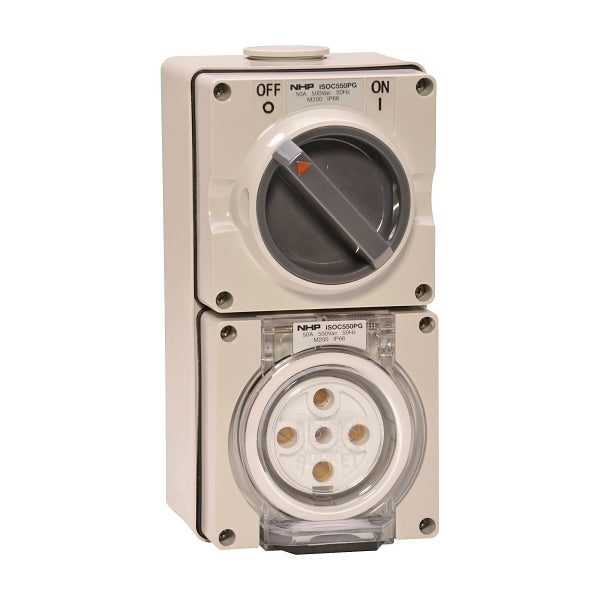 Iso ISOC50PG Socket outlet 3PH 5P 50A — Scott Electrical
