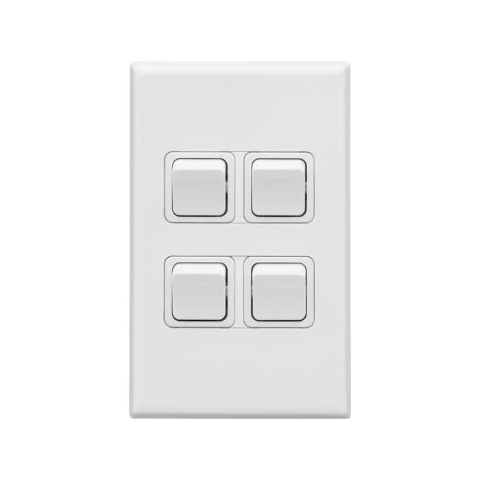 Legrand HPM Four gang 10A 114mm square