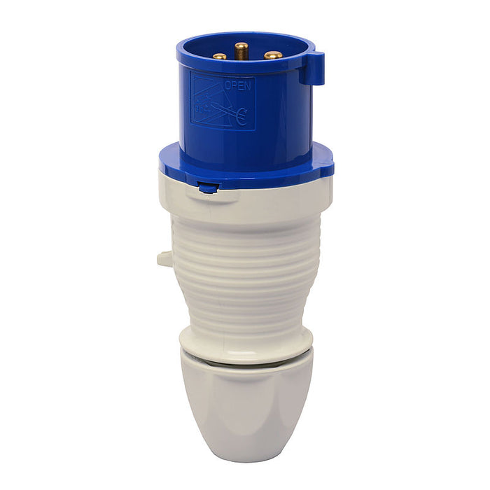 Walther-Werke CeeTyp IP44 Plug - 32 Amp, 3 Pole, 240VAC, Blue