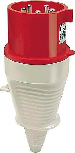 Walther-Werke CeeTyp IP44 Plug - 16 Amp, 4 Pole, 415VAC, Red