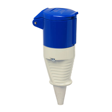 Walther-Werke CeeTyp IP44 Coupler - 16 Amp, 3 Pole, 240VAC, Blue