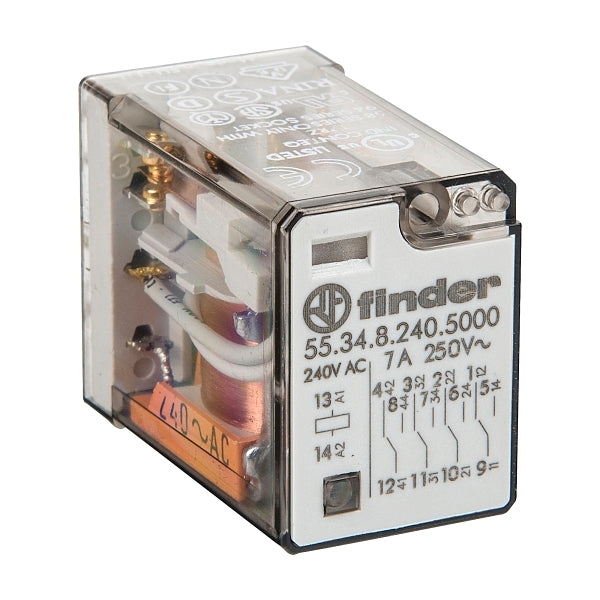 Finder Miniature GP Relay 7A 4C/O 24VDC Coil W/LED+Diode