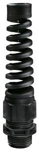 Wiska Spiral Gland, M16, IP68, Black